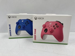 Lote 2 Mandos Xbox Deep Pink y Shock Blue