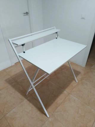 Escritorio Plegable con Estante 80x50cm