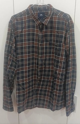 Camisa de cuadros de algodón Talla L