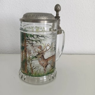 Jarra de Cerveza de Cristal con Tapa Metálica