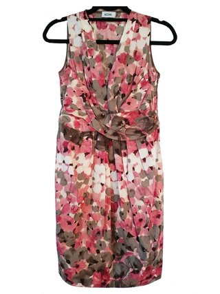 Vestido Moschino floral acuarela rosa talla L...