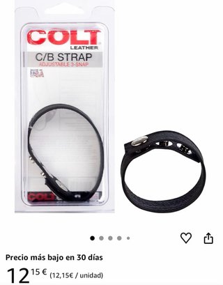 Pulsera Colt Leather Negra Ajustable