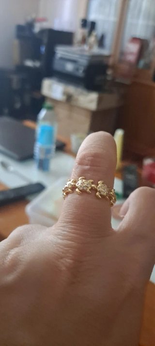 Anillo de Tortugas Dorado