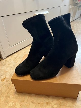 Botines de tacón negros talla 39