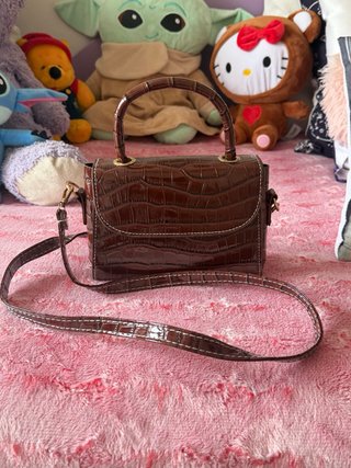 Bolso Marrón con Textura