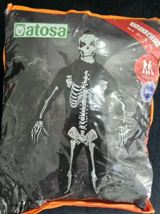 Disfraz de Esqueleto Adulto Atosa talla XL