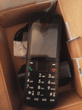 Teléfono inalámbrico negro