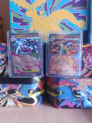 Lote de 2 Cartas Pokémon Mega Charizard