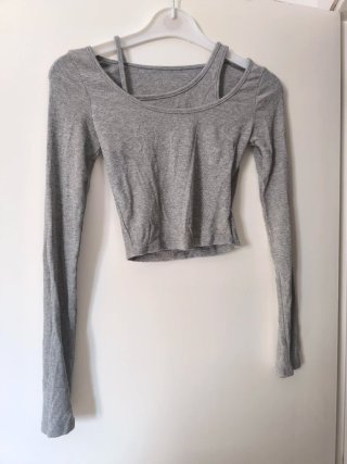 Top Gris de Manga Larga