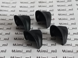 4 Gorros Negros mujer Playmobil en 3d