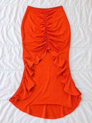 Falda Coral con Volantes Talla L