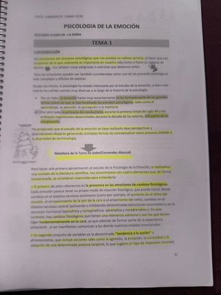 Libro de Resumen de Psicologia de la emocion UNED
