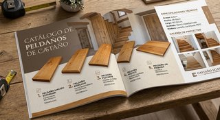 Peldaños de madera maciza A MEDIDA