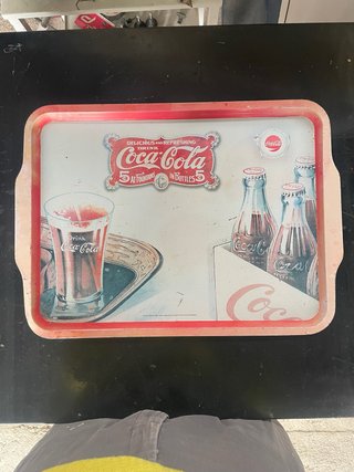 Vassoio Antico in Metallo Coca-Cola