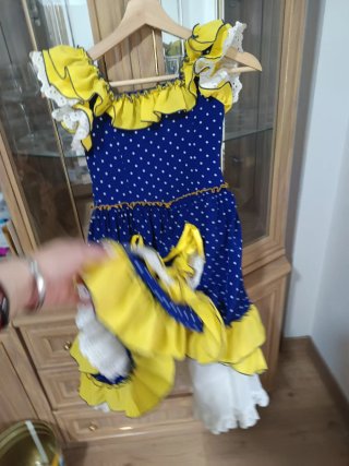 Traje de flamenca para niña 5-6 años
