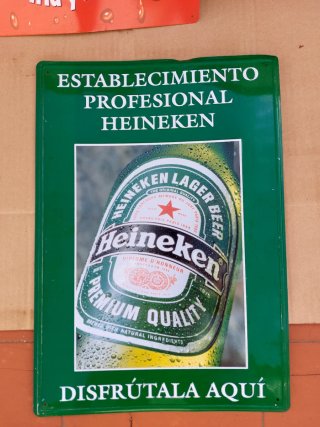 Chapa Metálica Publicitaria Heineken