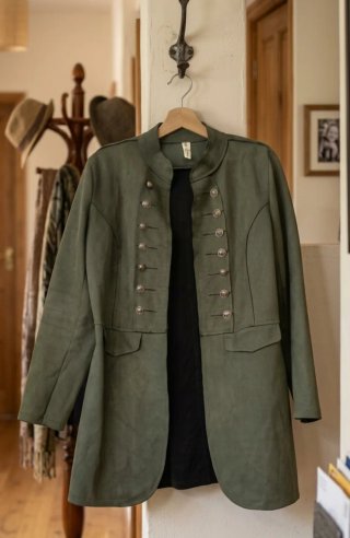 Chaqueta Estilo Militar Verde Oliva