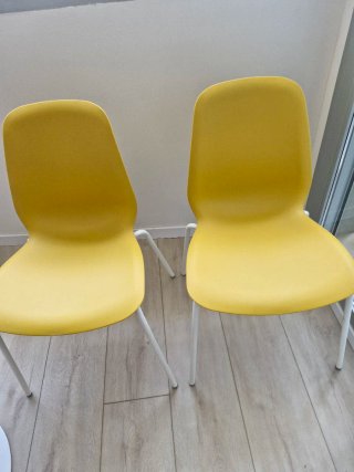 Lote 2 Sillas IKEA LEIFARNE Amarillas