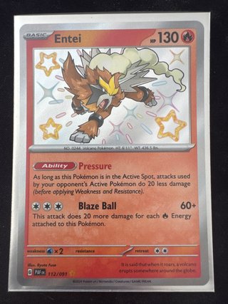 Carta Pokémon Entei (Shiny) - Paldean Fates