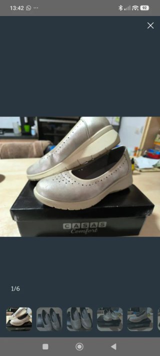 Bailarinas Casas Comfort Plateadas