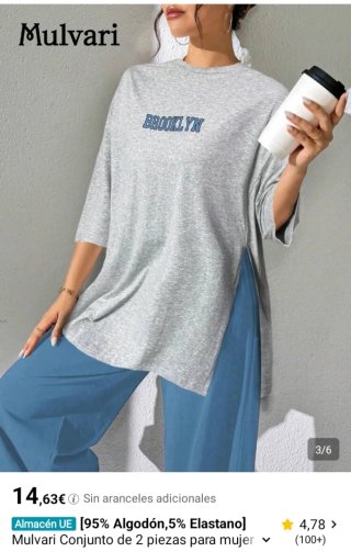 Conjunto 2 Piezas Mulvari Gris y Azul