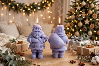 2 Velas Aromáticas Papá Noel Violetas
