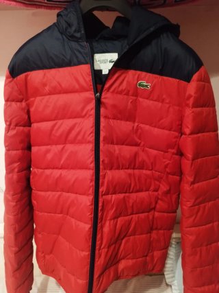 Plumífero Lacoste Sport Rojo y Negro