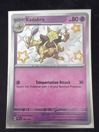 Carta Pokémon Kadabra shinyv(Paldean Fates) Ingles