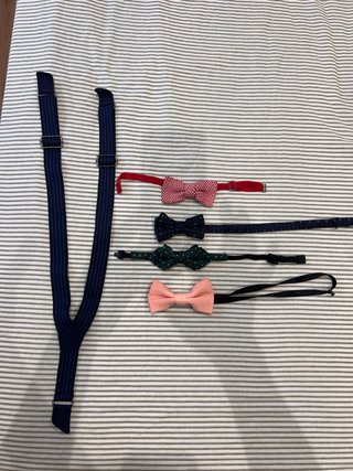 Set de 4 Pajaritas y Tirantes para Niño