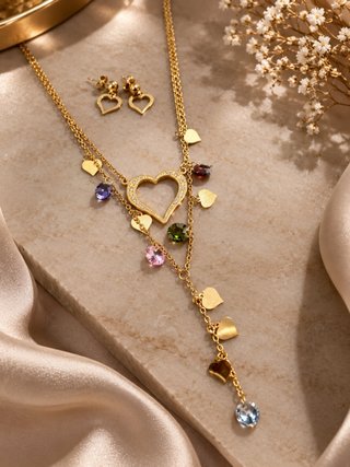 Conjunto de Corazones en Acero Inoxidable