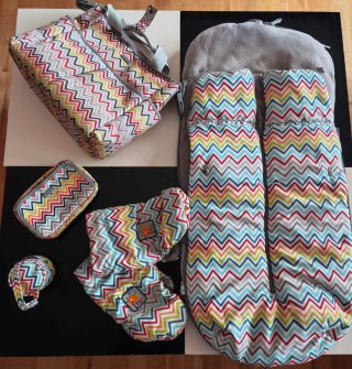 Conjunto Saco y Bolso para Carro de Bebé