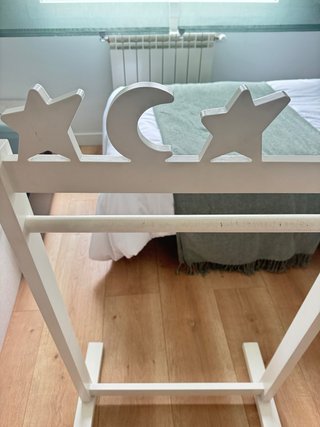 Burro Perchero Infantil de Madera Blanco