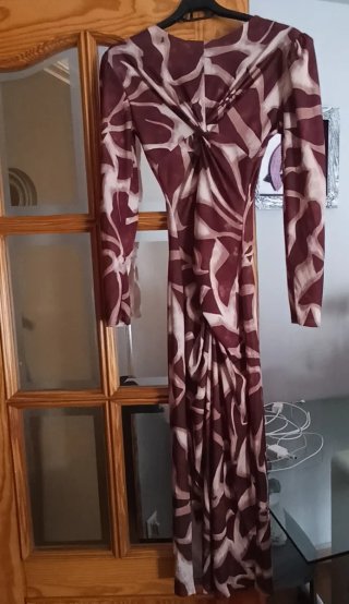 Vestido largo estampado