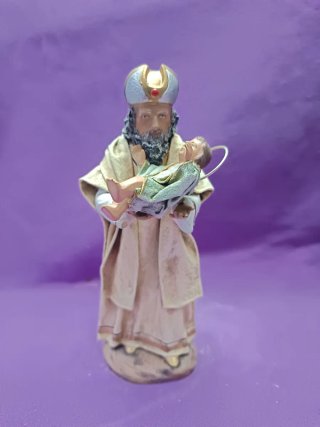 Figura Obispo con Niño para Belén 17cm