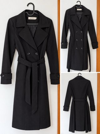 Gabardina larga negra