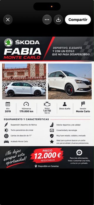Skoda Fabia monte carlo