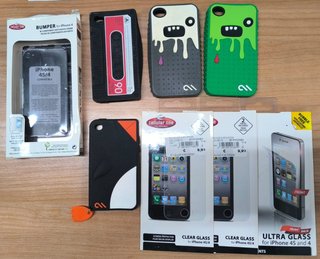 Lotto 4 cover, bumper e pellicole iPhone 4/4s