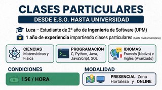 Clases Particulares Ciencias y Programación
