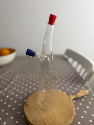 minimalista aceitera y Vinagrera 2 en 1 de Cristal