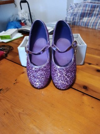 Zapatos de Niña con Purpurina Morados