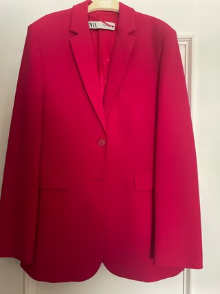 Traje de americana y pantalón Zara rosa buganvilla