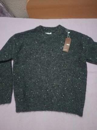 Jersey Gris con Lentejuelas