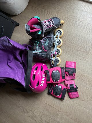 Lote Patines en Línea Oxelo con Protecciones