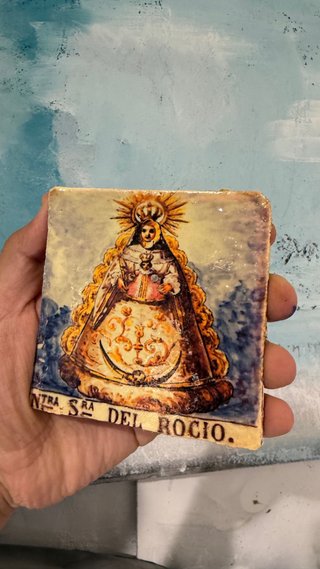 Azulejo Artesanal Virgen del Rocío