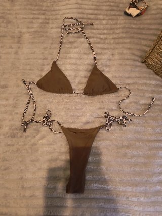 Bikini Animal Print Marrón