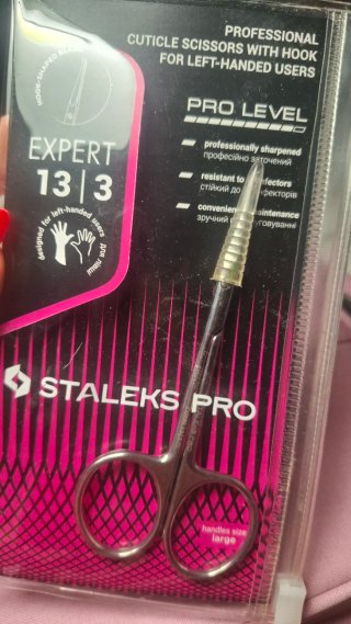 Tijeras Manicura Zurdo Staleks Pro Expert 13/3