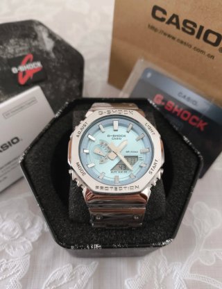 Reloj Casio G-Shock Plateado y Azul