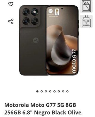 Motorola Moto G77 256GB Nero Nuovo e sigillato