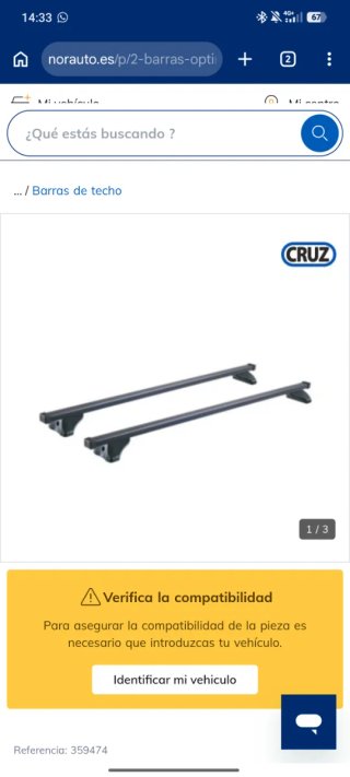 Bacas Cruz para Peugeot