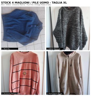 Set 4 Maglioni e Pile Uomo Taglia XL